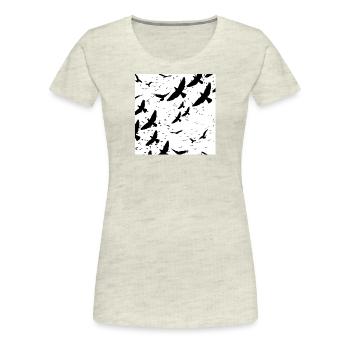 Bird - Women's Premium T-Shirt - heather oatmeal - Front - Alina (174cm)