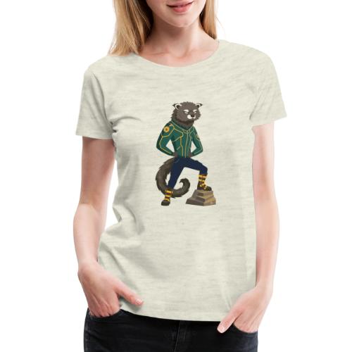 Raccoon Ranger in Neon Armor - Women's Premium T-Shirt