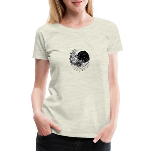 Crescent Moon Floral - Women's Premium T-Shirt