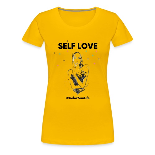 Self Love Black Print - Women's Premium T-Shirt