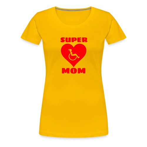 Super mom in wheelchair, wheelchair user, mother - Women's Premium T-Shirt