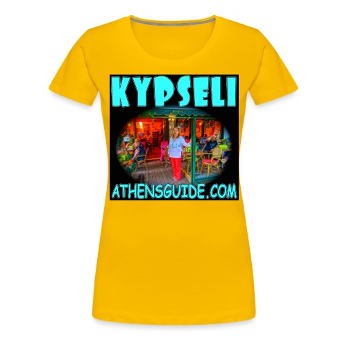 Kypseli Foibos Black jpg - Women's Premium T-Shirt