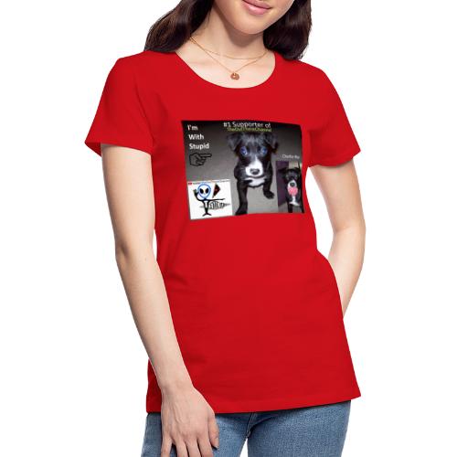 OTchanCharlieRoo Front with Mr Grey Back - Women's Premium T-Shirt