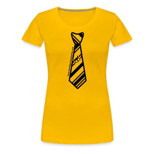 silver-tie-tshirt-01 - Women's Premium T-Shirt
