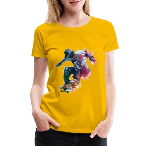 Skateboarding: Ride the Colors - Women's Premium T-Shirt