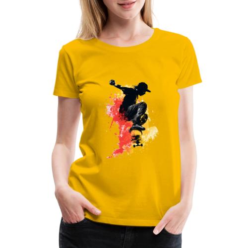 Skateboarding: Splash of Motion - Women's Premium T-Shirt