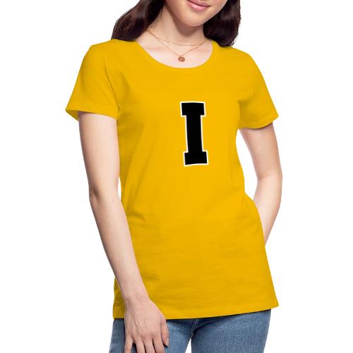 Varsity Letter I Collegiate Monogram - Women's Premium T-Shirt