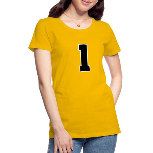 Varsity Number 1 Athletic Style - Women's Premium T-Shirt