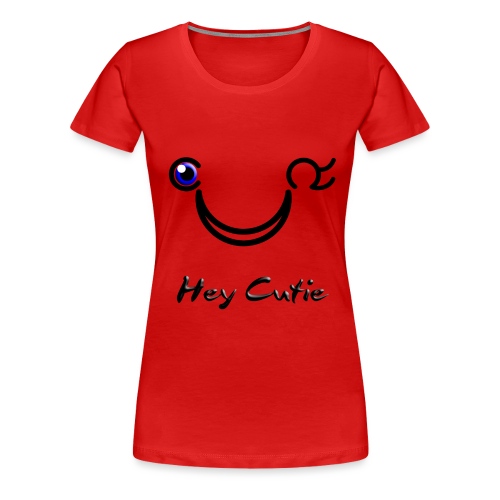 Hey Cutie Blue Eye Wink - Women's Premium T-Shirt