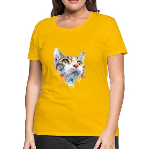 Chromatic Cat Splash - Women's Premium T-Shirt