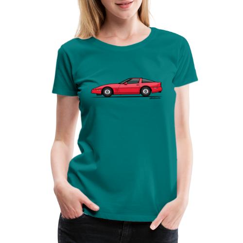 Red American C4 Coupe - Women's Premium T-Shirt