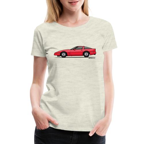 Red American C4 Coupe - Women's Premium T-Shirt