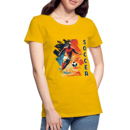 Soccer Action Pulse - Women's Premium T-Shirt
