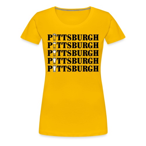Beer in Pittsburgh - Women's Premium T-Shirt