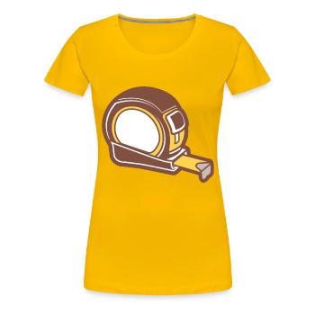 Measuring Tape - Women's Premium T-Shirt - sun yellow - Front - Alina (174cm)