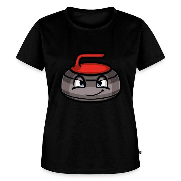 Curling stone mascot - red Women's Premium T-Shirt