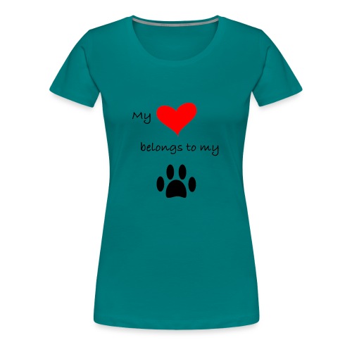 Dog Lovers shirt - My Heart Belongs to my Dog - Women's Premium T-Shirt