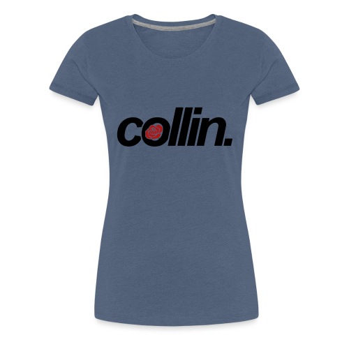 Collin. (Black w/ Rose) - Women's Premium T-Shirt