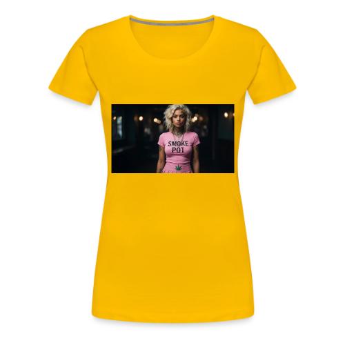 **Smoke Pot Pink Rebel Tee** - Women's Premium T-Shirt
