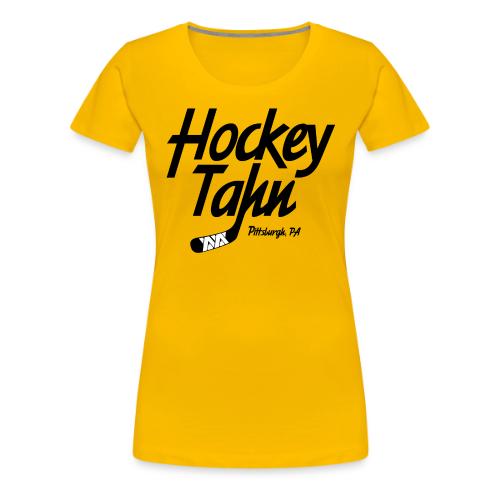 Hockey Tahn (on Gold) - Women's Premium T-Shirt