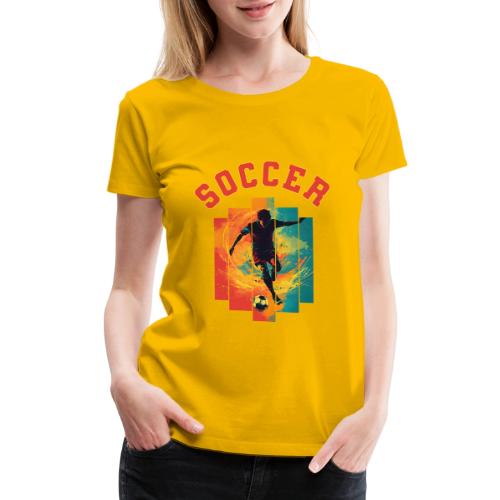 Soccer Heartbeat - Women's Premium T-Shirt