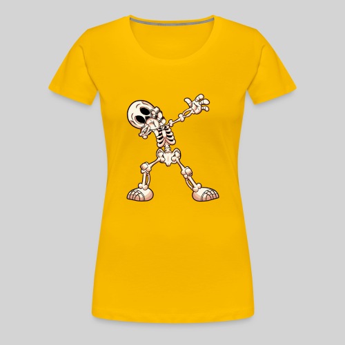 Dabbing Cartoon Skeleton - Women's Premium T-Shirt
