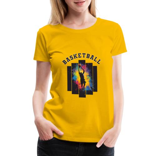 Basketball Slam Dunk Splash Design - Women's Premium T-Shirt