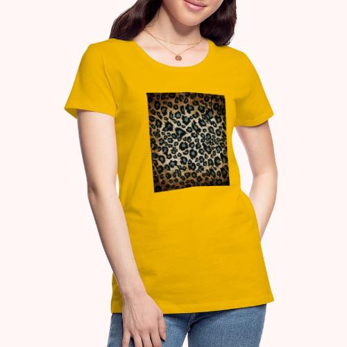 Blue Brown Black Leopard Pattern - Women's Premium T-Shirt