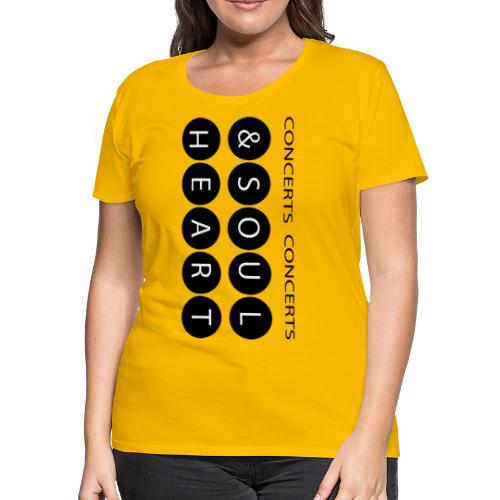 Heart & Soul concerts text design 2021 flip - Women's Premium T-Shirt