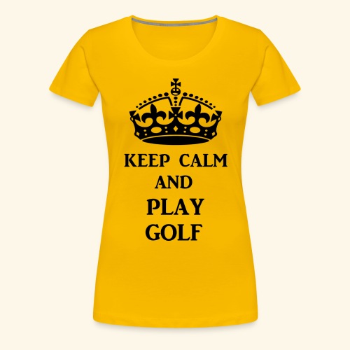 keep calm play golf blk - Women's Premium T-Shirt