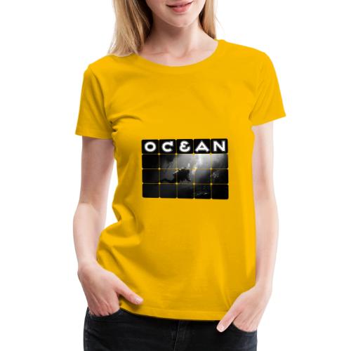 Ocean: Monochrome descent of a scuba diver - Women's Premium T-Shirt