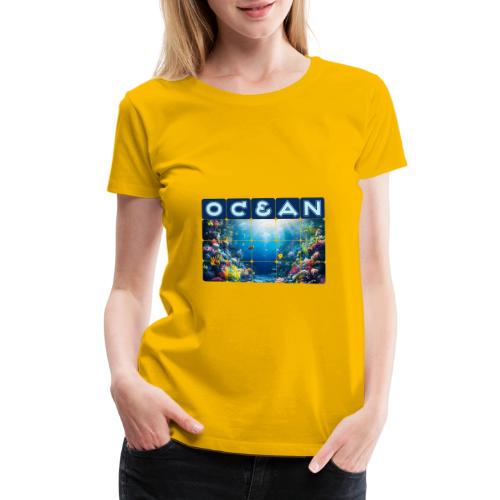 Ocean: Neon Reef Glow - Women's Premium T-Shirt