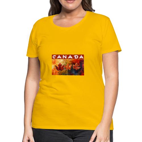 Painted Canada Leaves - Women's Premium T-Shirt