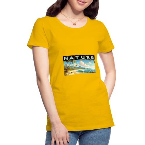 Nature: Sun-Kissed Shore - Women's Premium T-Shirt