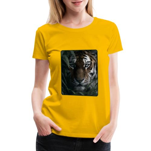 Tiger Jungle Eyes Wildlife Design - Women's Premium T-Shirt