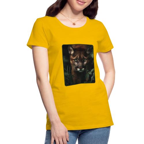 Cougar Jungle Predator Design - Women's Premium T-Shirt