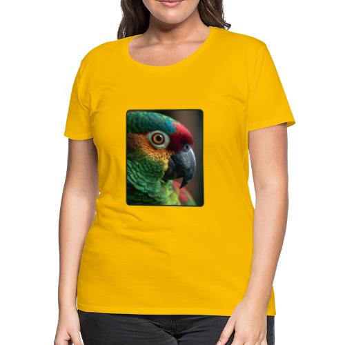 Colorful Parrot Close-Up Design - Women's Premium T-Shirt