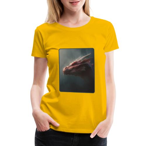 Red Dragon Fog Portrait Design - Women's Premium T-Shirt