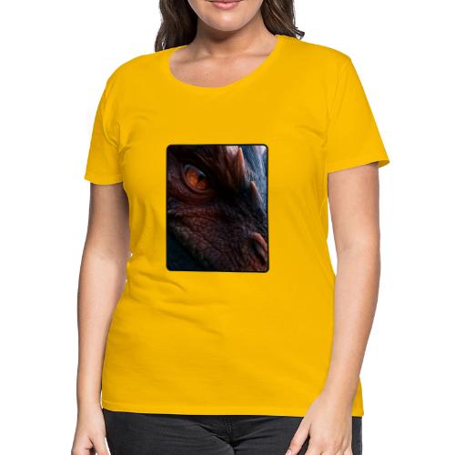 Fierce Ancient Dragon Portrait Design - Women's Premium T-Shirt