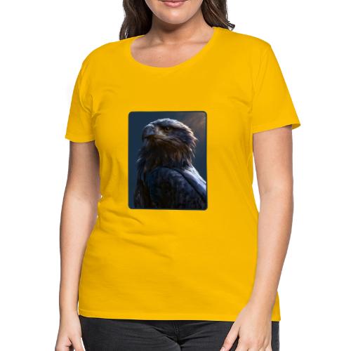 Majestic Eagle Cinematic Portrait Design - Women's Premium T-Shirt