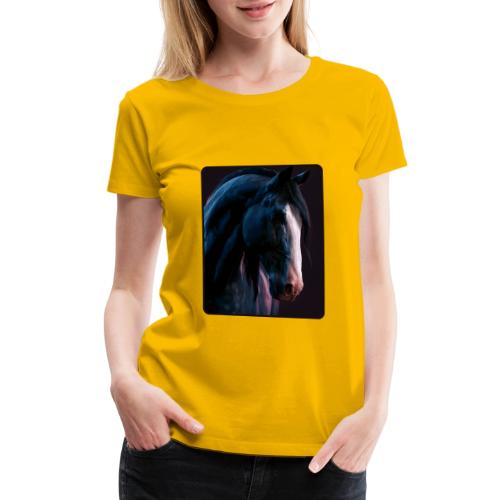 Noble Horse Cinematic Portrait Design - Women's Premium T-Shirt