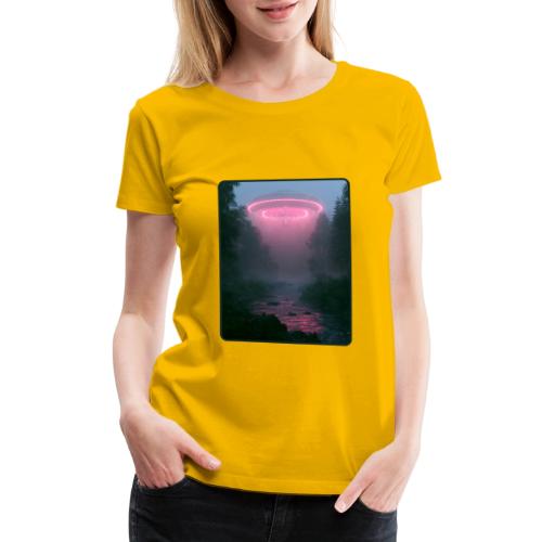 Neon UFO Forest River Design - Women's Premium T-Shirt