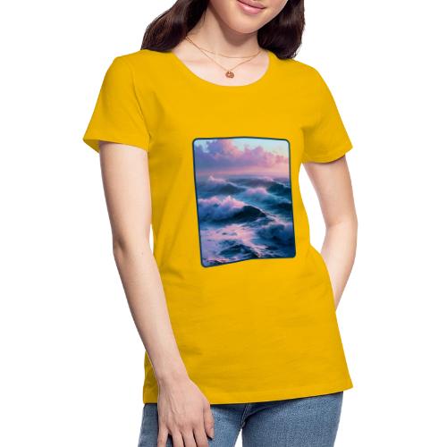 Dreamy Pastel Ocean Sunset Art - Women's Premium T-Shirt
