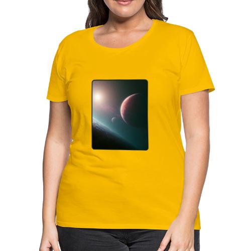 Deep Space Planet Horizon Art - Women's Premium T-Shirt