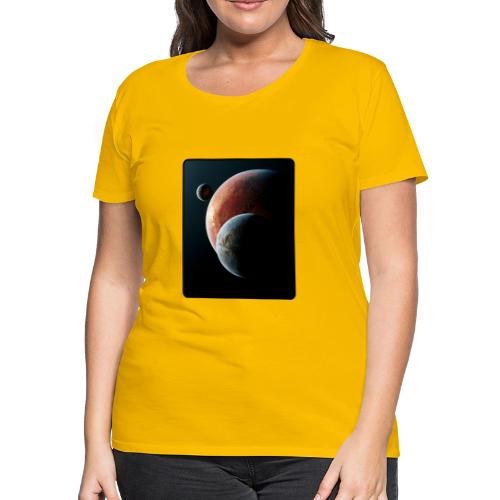 Three Planets Deep Space Design - Women's Premium T-Shirt