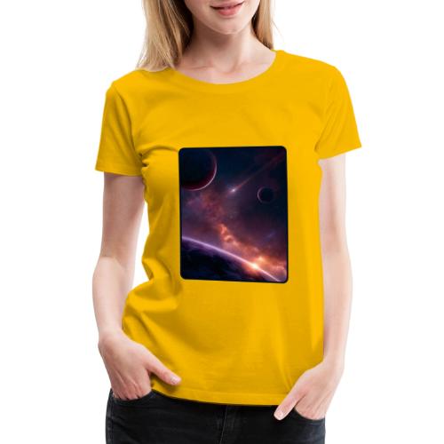 Cosmic Sunset Nebula Space Art - Women's Premium T-Shirt