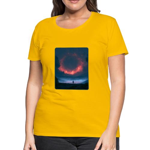 Supernova Reflection Space Scene - Women's Premium T-Shirt