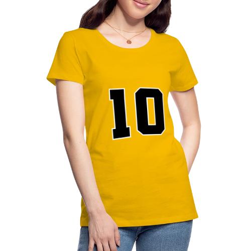 Varsity Number 10 Athletic Design - Women's Premium T-Shirt