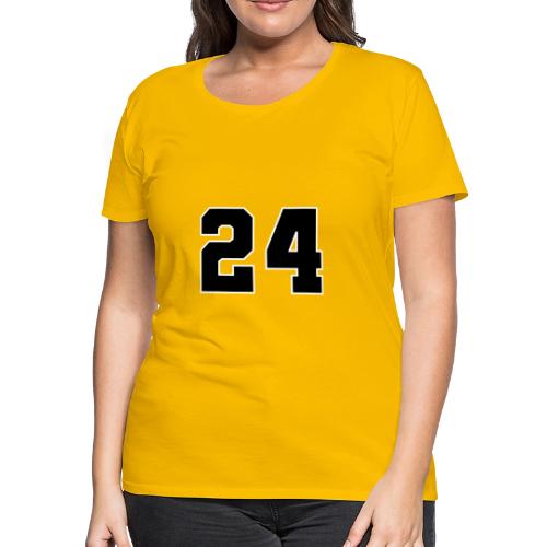 Varsity Number 24 College Font - Women's Premium T-Shirt