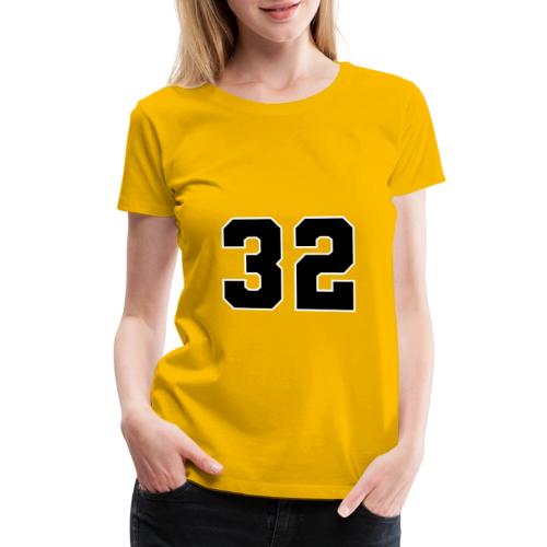 Varsity Number 32 Athletic Design - Women's Premium T-Shirt